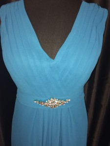 Blue wrapped bodice
