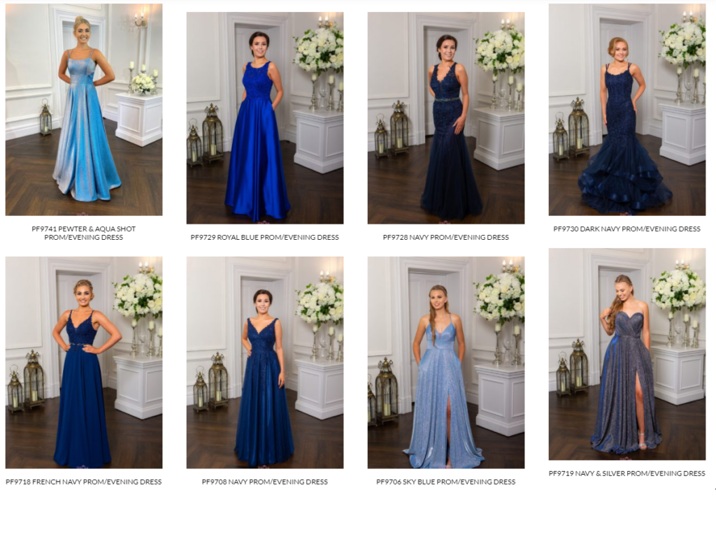 2022 Prom Frocks Collection Light Blue Navy Prom Evening Dress