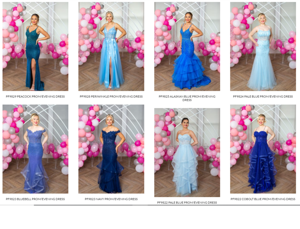 2022 Prom Frocks Collection Light Blue Navy Prom Evening Dress