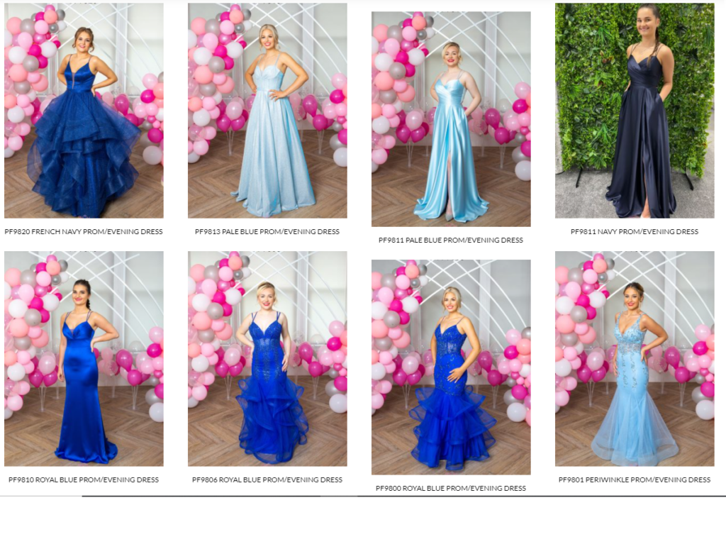 2022 Prom Frocks Collection Light Blue Navy Prom Evening Dress