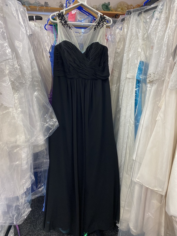 Black lace strapped dress