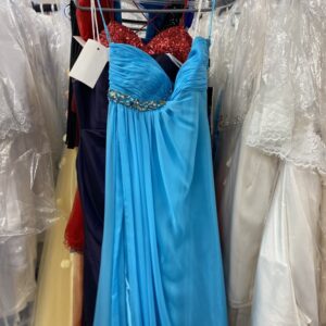 Sale Item: Cyan blue prom gown