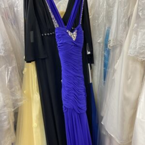 Royal Blue sequined detail gown