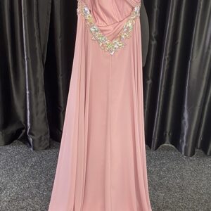 Light Pink Long Gown with Gem detail