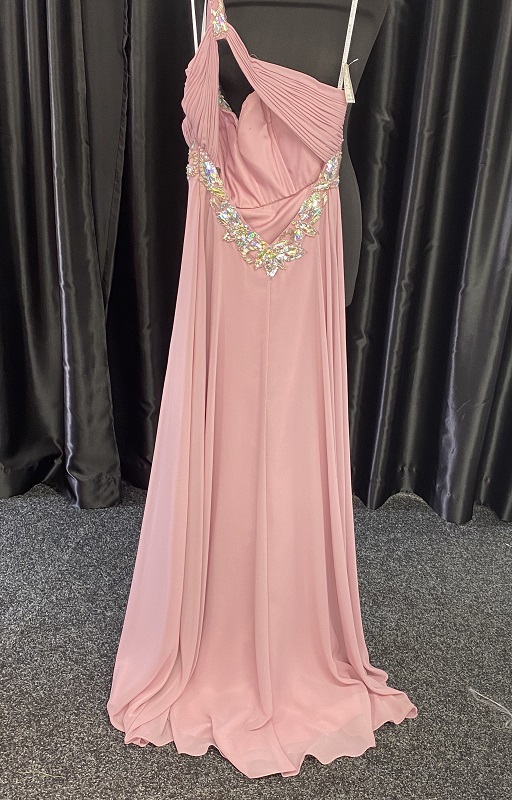 Light Pink Long Gown with Gem detail