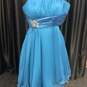 Teal short blue dress