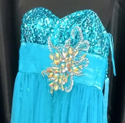 Turquoise Size 6 mini dress underneath