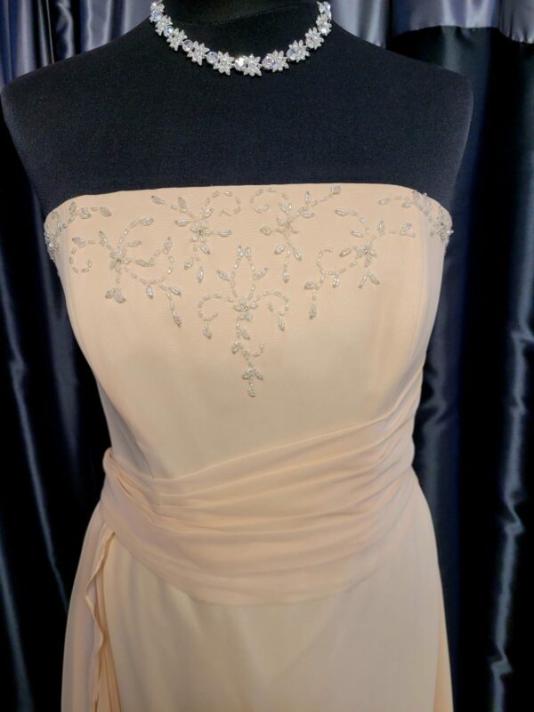 2402  CHAMPAGNE WEDDING DRESS  WAS: £135  NOW: £50 - Image 2