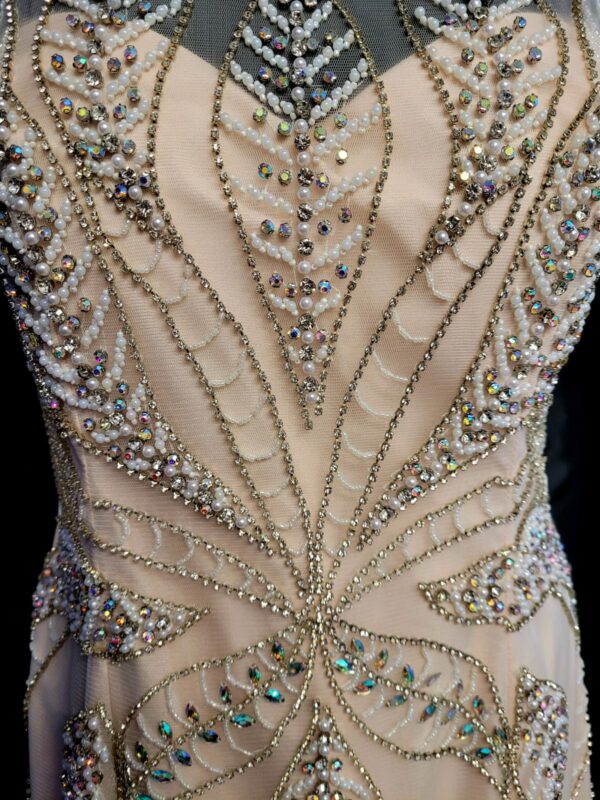3583K  CHAMPAGNE WEDDING DRESS  WAS: £790  NOW: £250 - Image 4