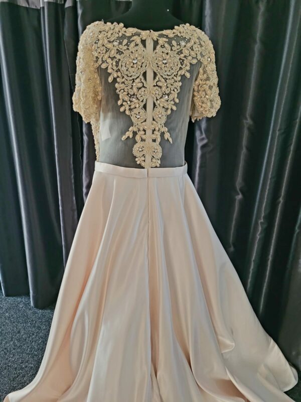 3607G CHAMPAGNE BLUSH WEDDING DRESS £260 - Image 4