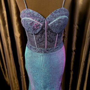 4714 Blue Chameleon Dress