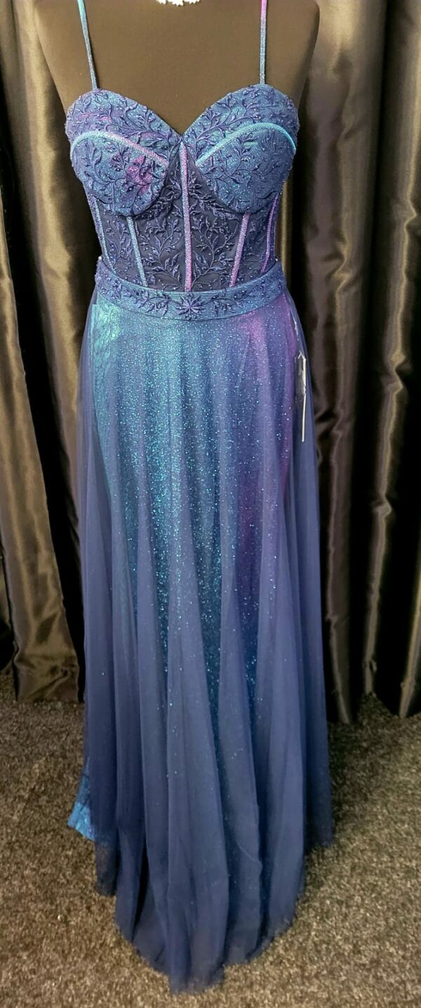 4714 Blue Chameleon Dress - Image 5