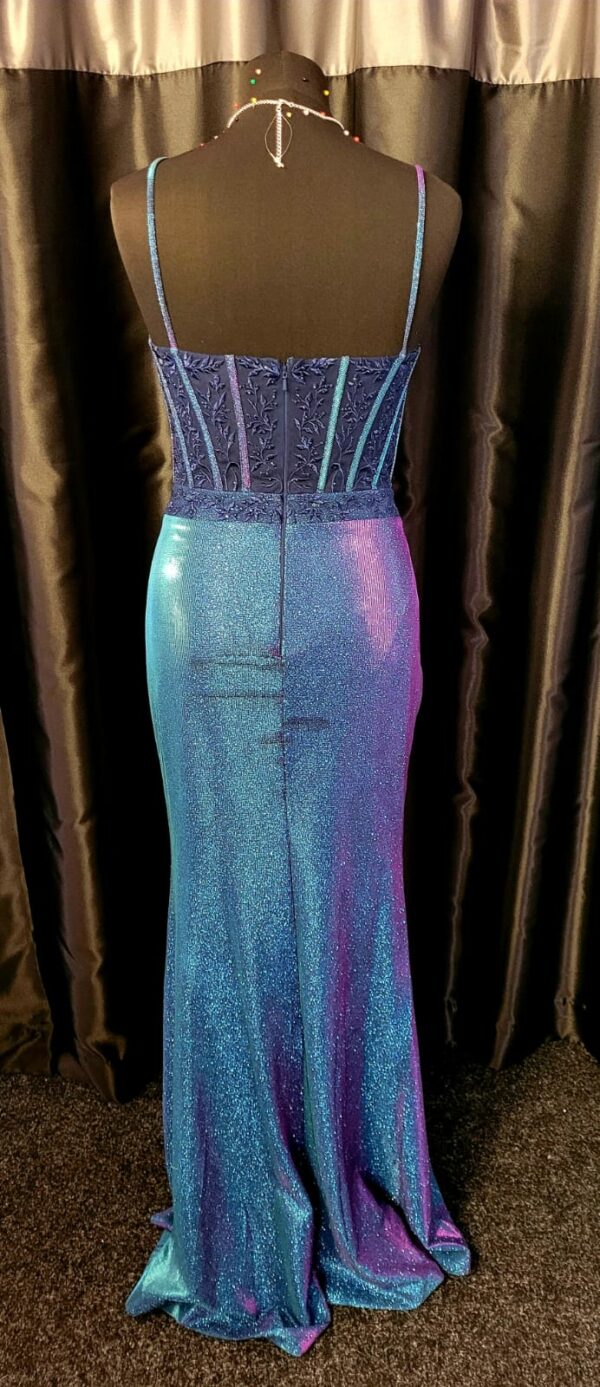 4714 Blue Chameleon Dress - Image 4