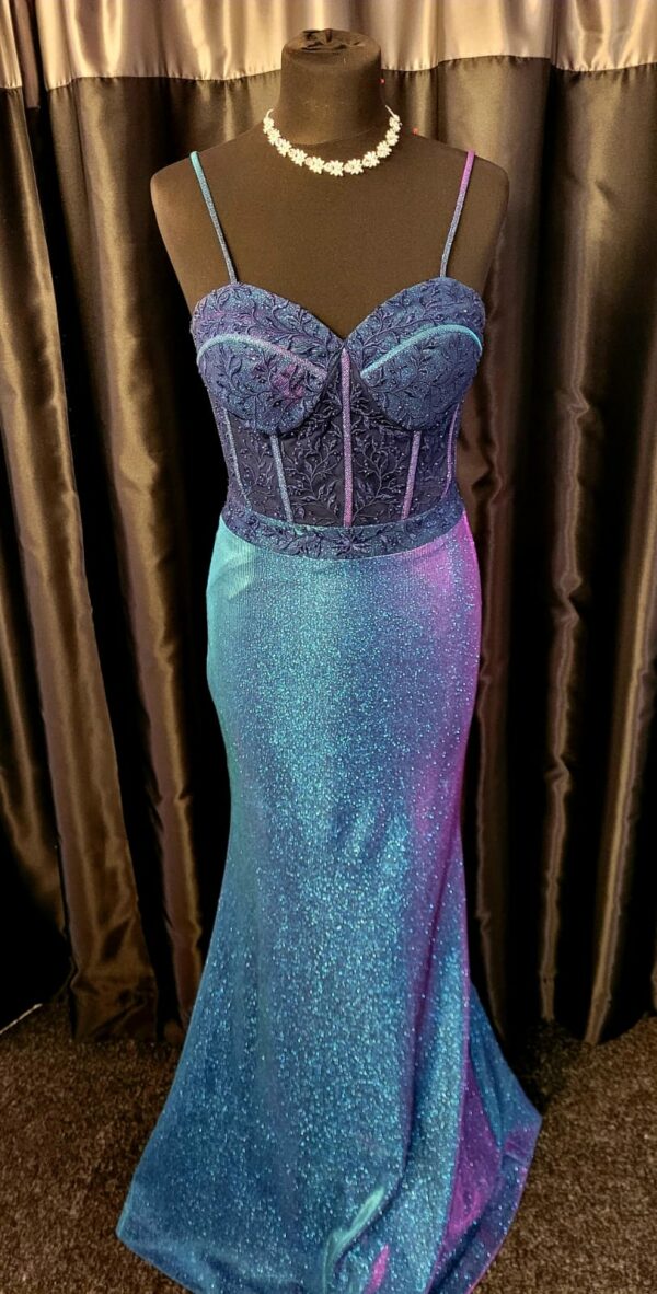 4714 Blue Chameleon Dress - Image 2