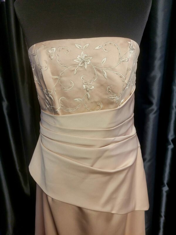 602  CHAMPAGNE WEDDING DRESS  WAS: £165  NOW: £75 - Image 2