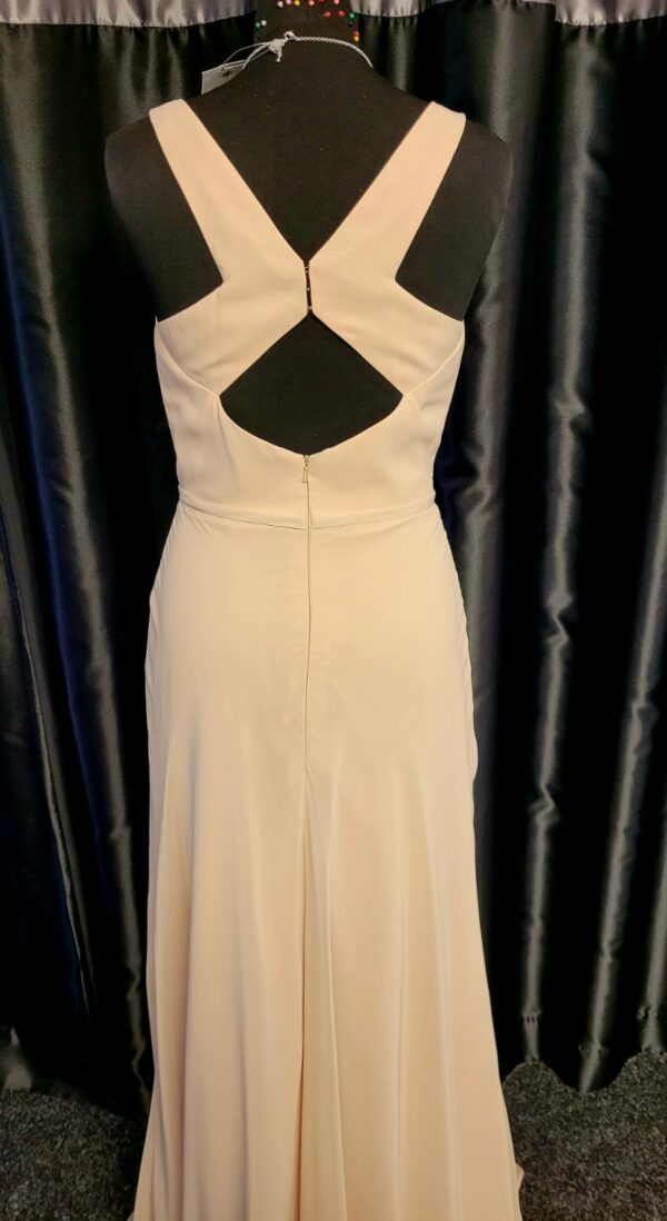 A4280 Plain Sand Dress - Image 3