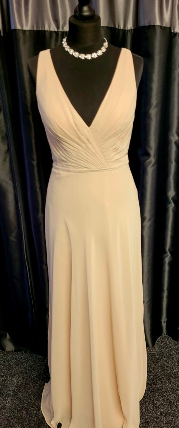 A4280 Plain Sand Dress - Image 2