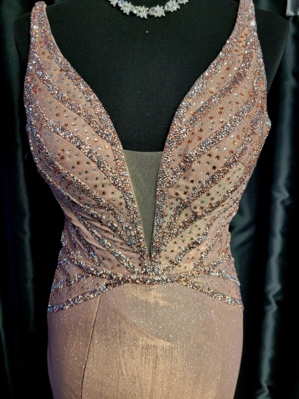 K20023 Champagne/Gold Dress
