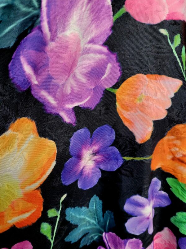 Black Floral Dress Size 8 WAS: £210  NOW: £150! - Image 4