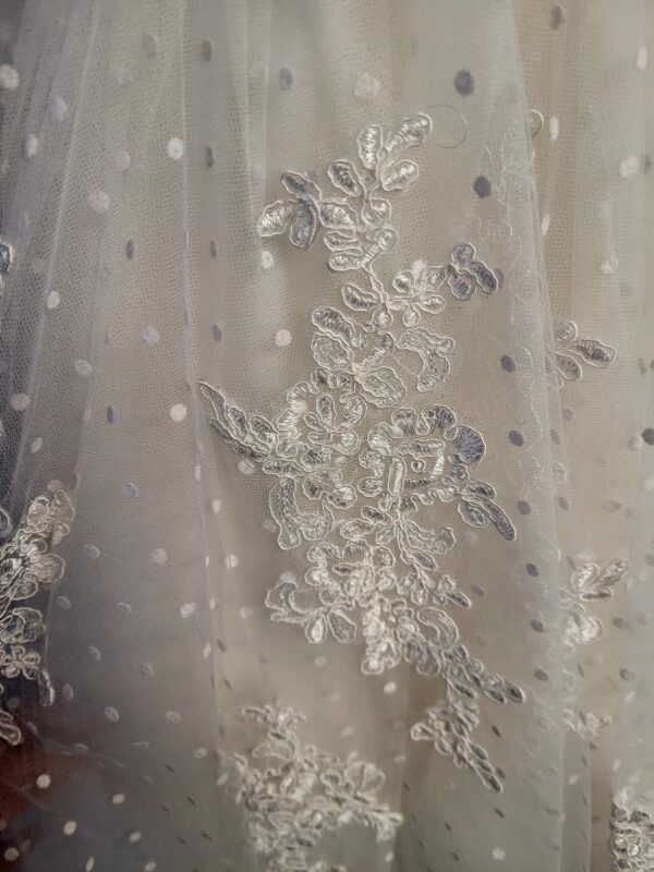 MR12001 WHITE WEDDING DRESS  WAS: £1,350  NOW: £675 - Image 3