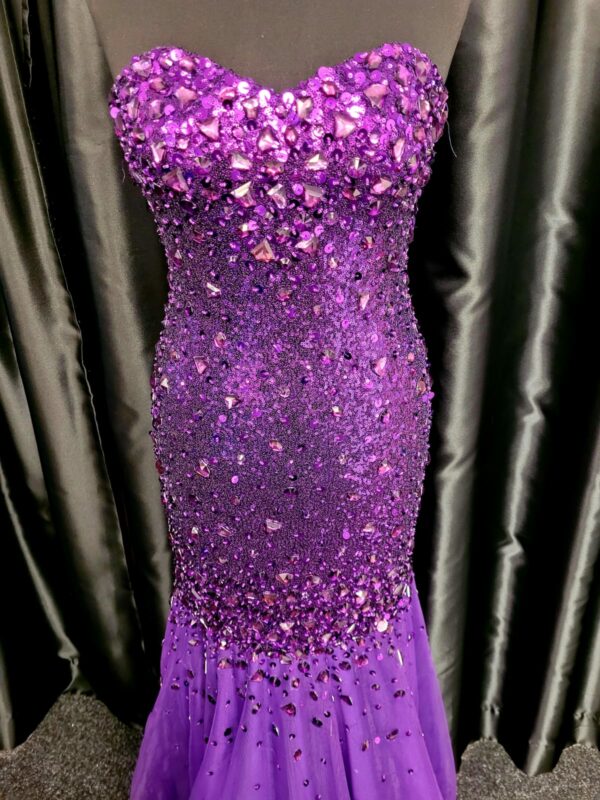 Purple Dress Size 8 WAS: £250  NOW: £150! - Image 2
