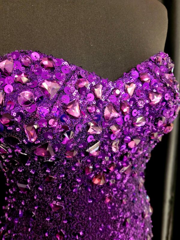 Purple Dress Size 8 WAS: £250  NOW: £150! - Image 3
