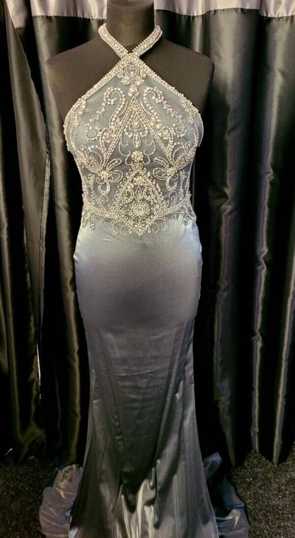 PF9627 Dark Silver Dress - Image 2