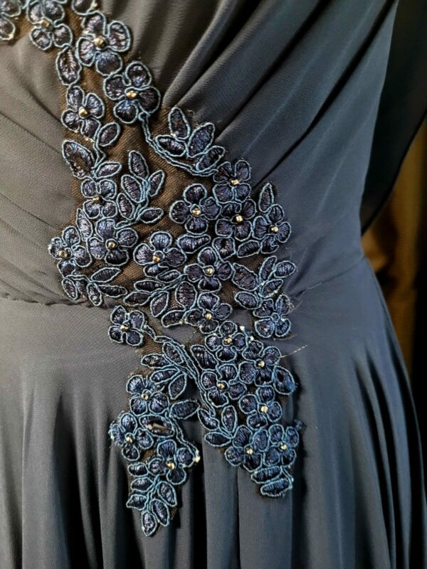 PF9659 Midnight Blue Dress Size 8 - Image 4