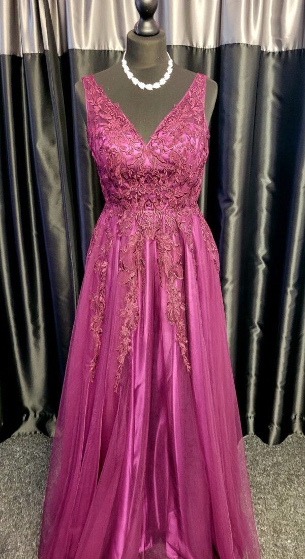 PF9708 Blackcurrant Dress - Image 2