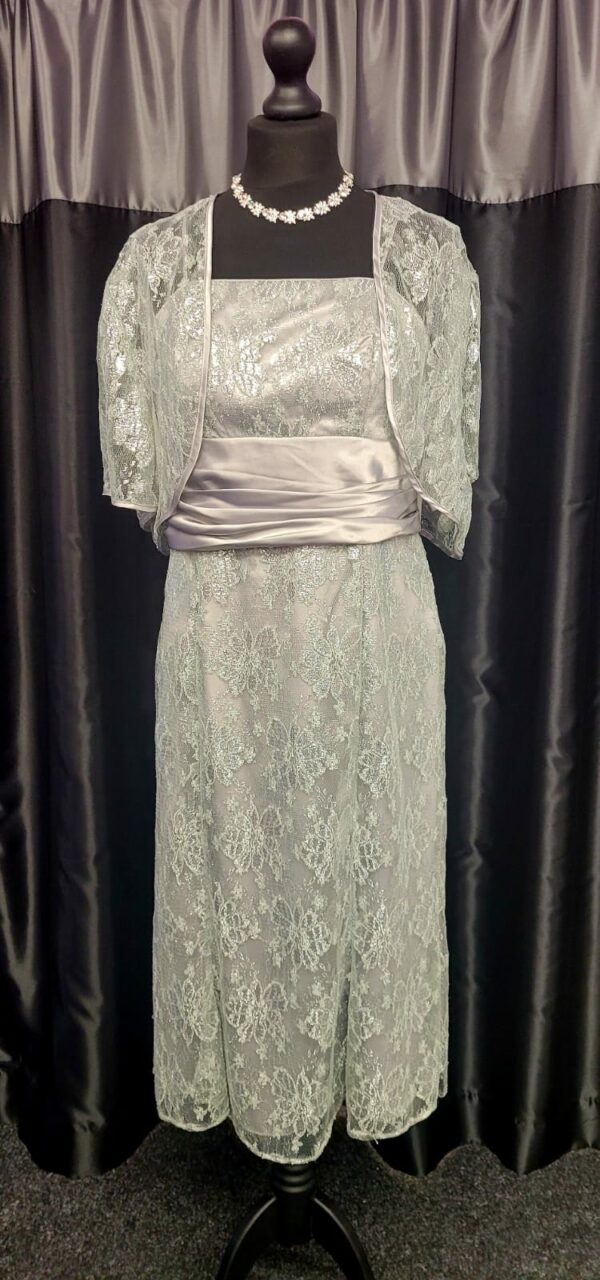 Silver Lace Dress Size 10 WAS: £160  NOW: £60!