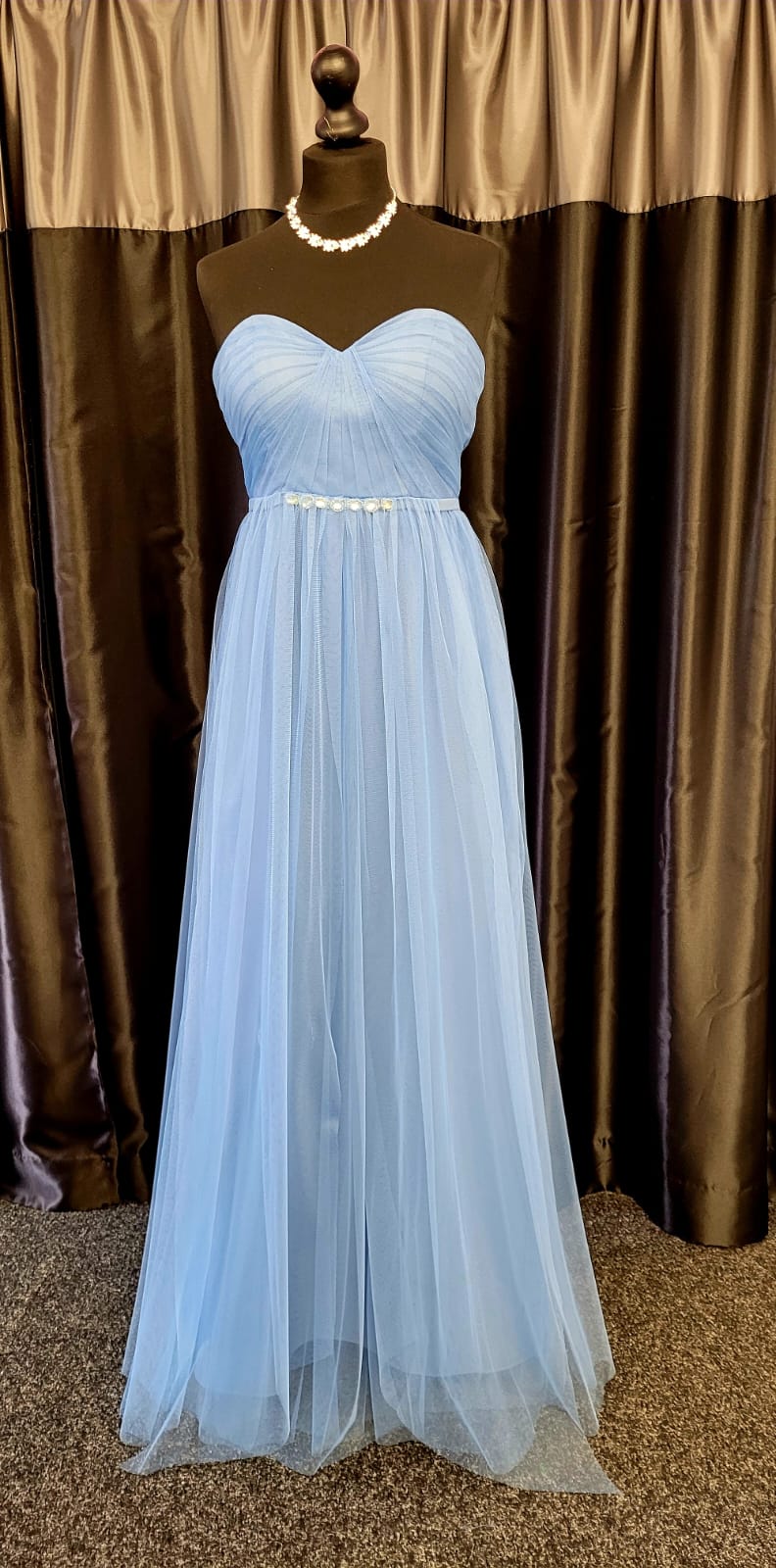 Light Blue Long Dress WAS: £190 NOW: £100! | Pams People