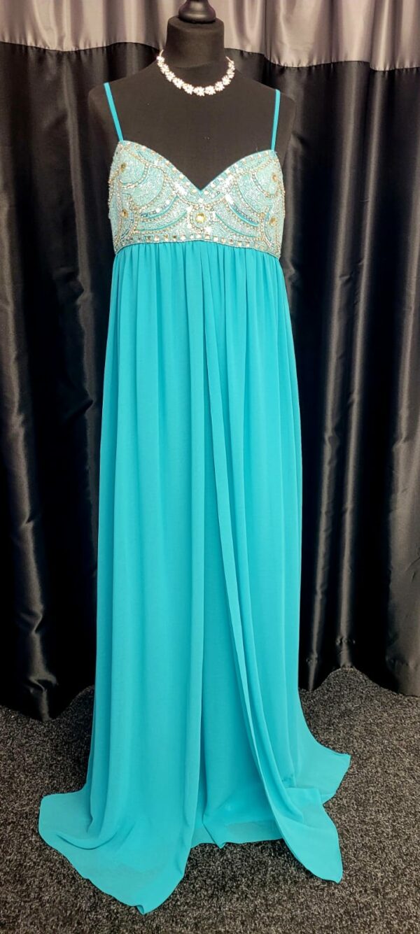 Aqua Long Dress Size 14 WAS: £220  NOW: £110!