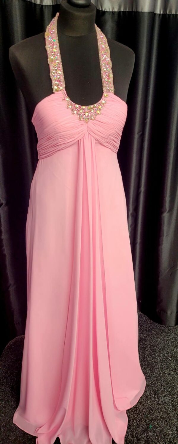 Soft Pink Long Dress Size 6 WAS: £235  NOW: £195!