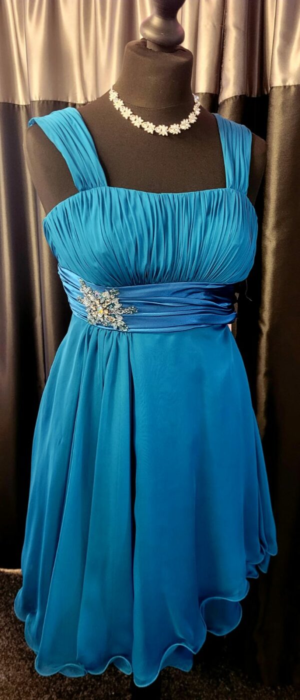 Teal Blue Cocktail Dress Size 6 WAS: £160  NOW: £75!
