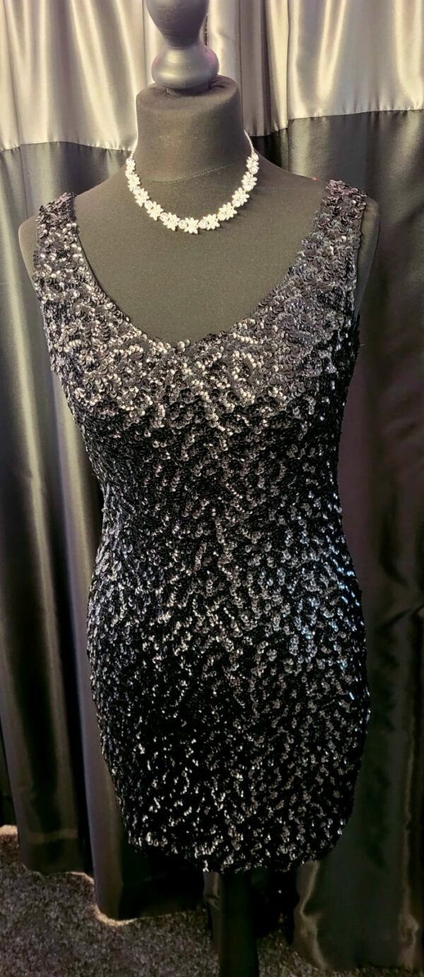Sequined Little Black Dress One size (8-14) WAS: £50  NOW: £25!