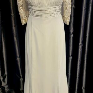 Silver Dress with Lace Jacket  Size 20 WAS: £190  NOW: £100!
