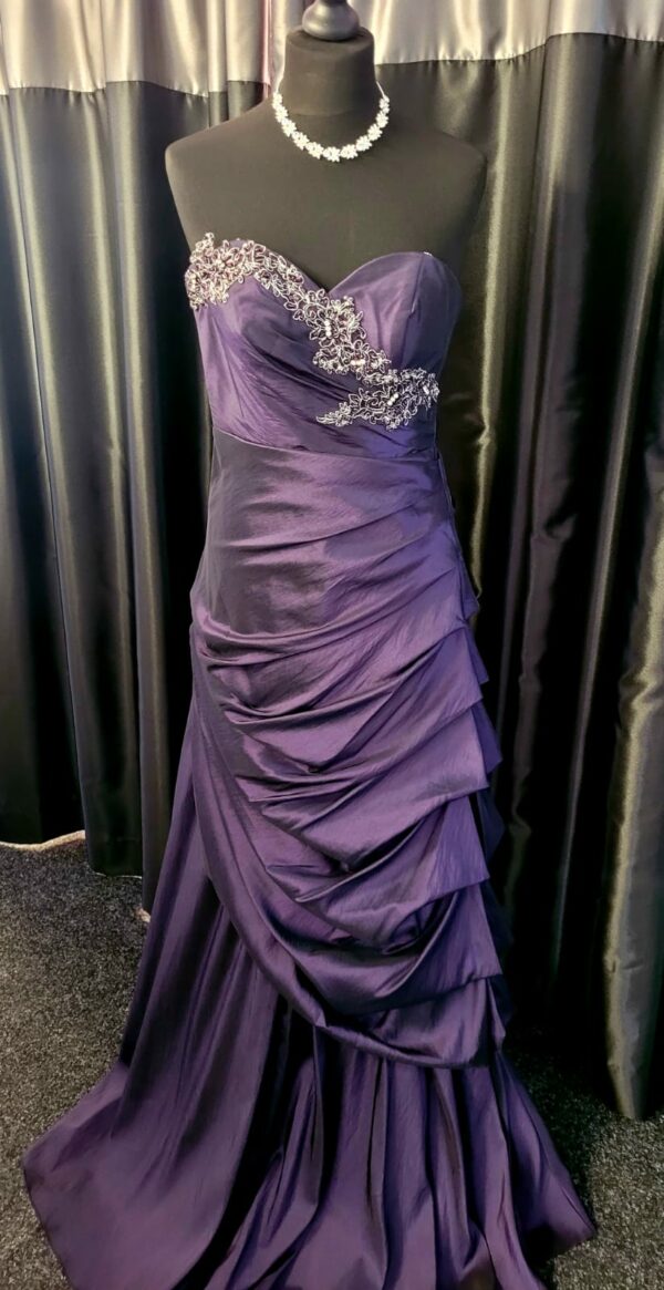 Purple Long Dress Size 6 WAS: £210  NOW: £105!