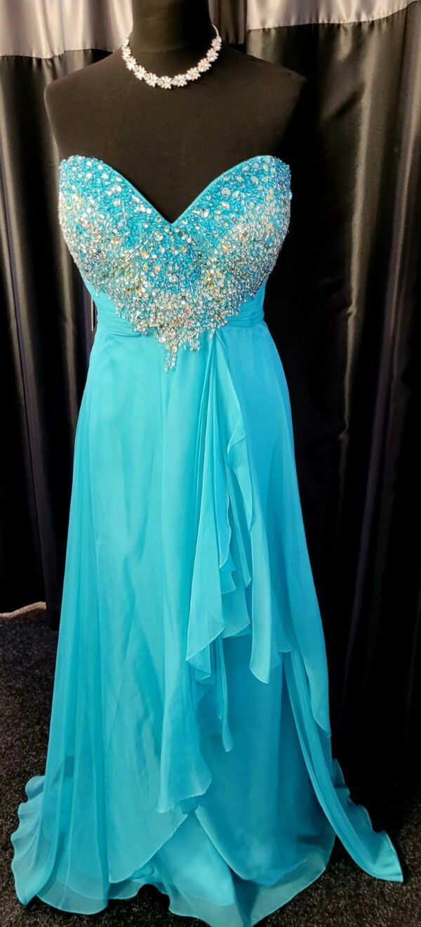 Turquoise Long Dress Size 18 WAS: £250  NOW: £125!