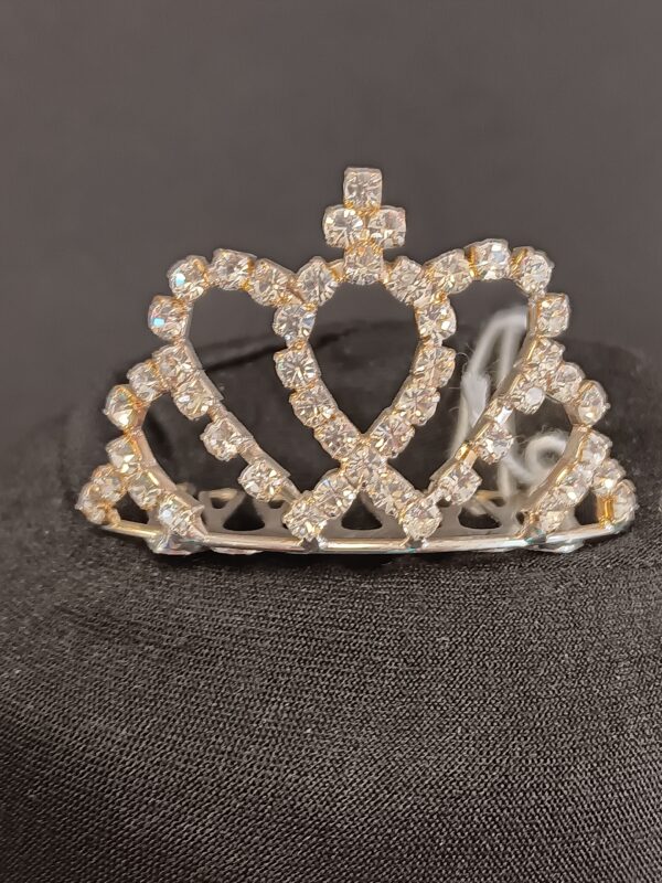 Silver crystal heart Tiara - Image 2