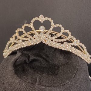 Silver crystal heart tiara