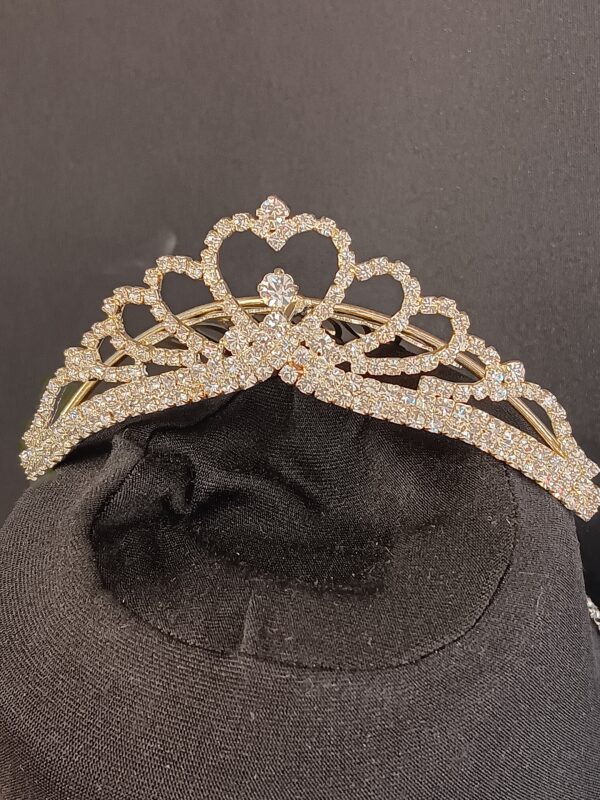 Silver crystal heart tiara