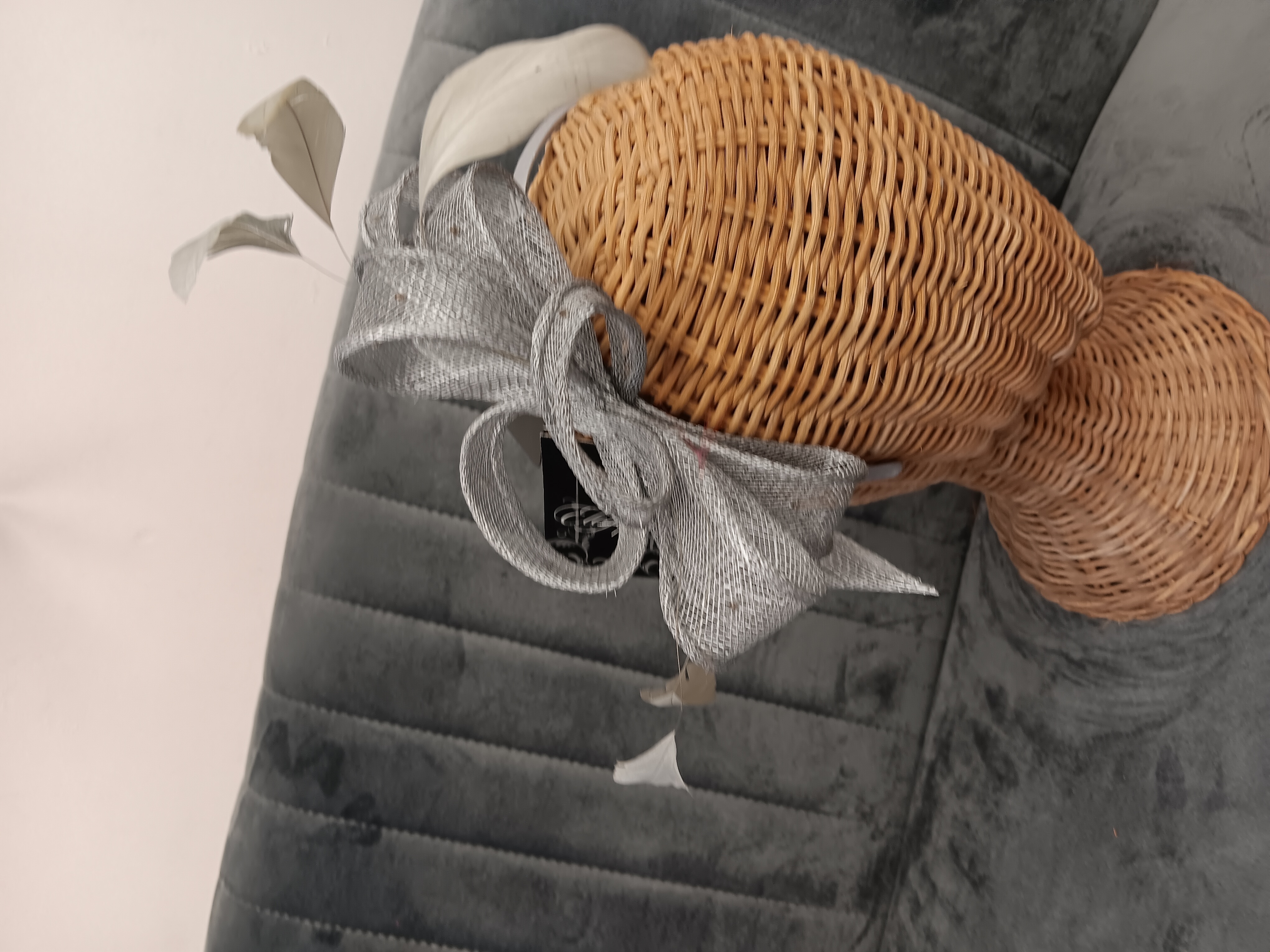 Silver Feather and Bow