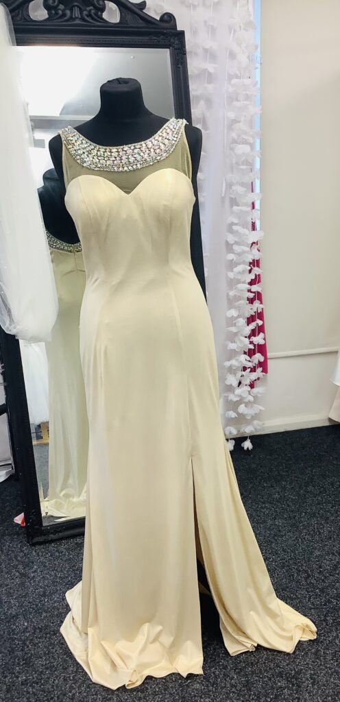 Gold Embellished Evening Dress size 10