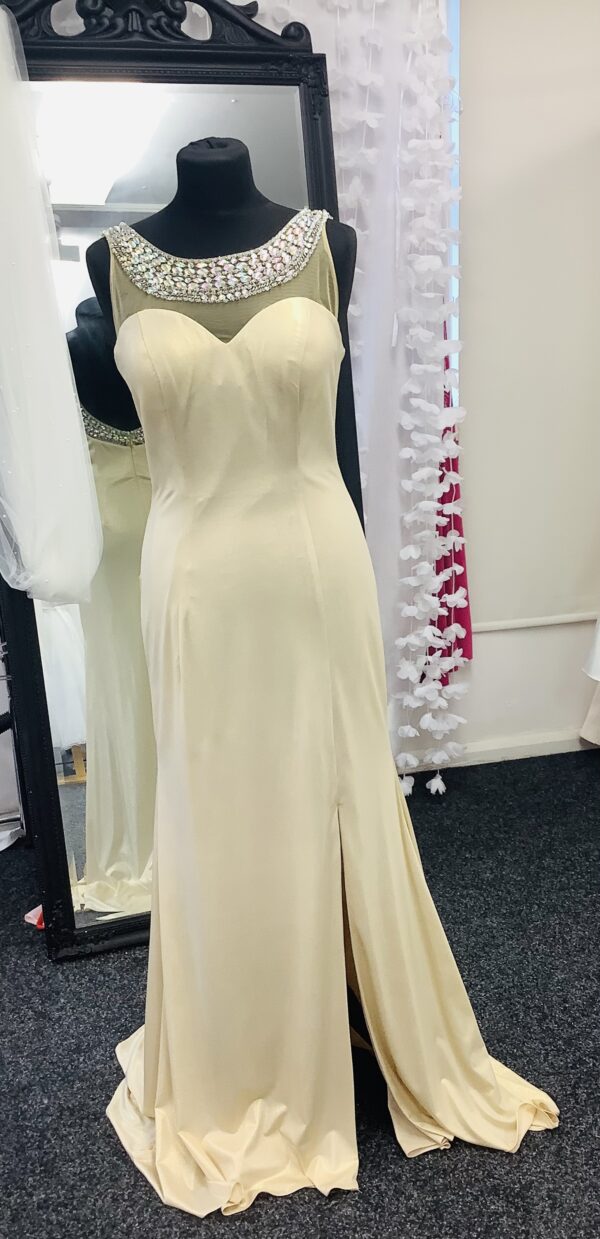 Gold Embellished Evening Dress size 10